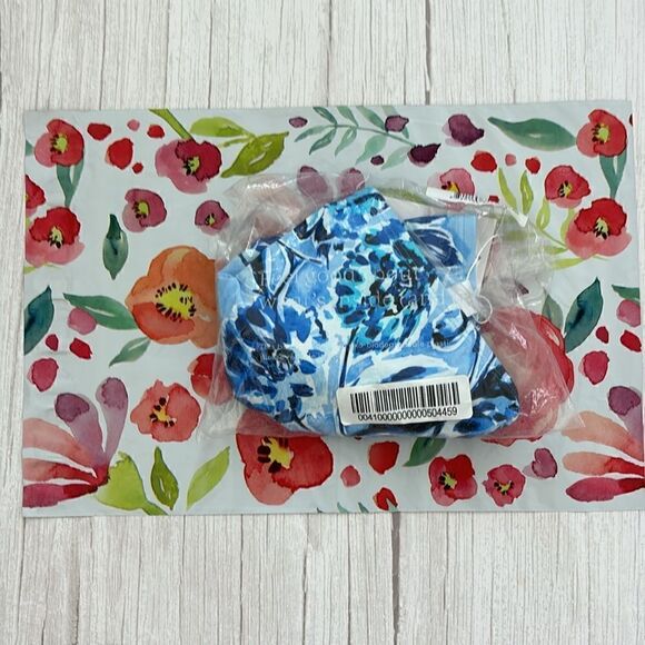 Andie The Bikini Bottom Swim Bottoms Bluff Blue Floral Low Rise - Picture 9 of 9